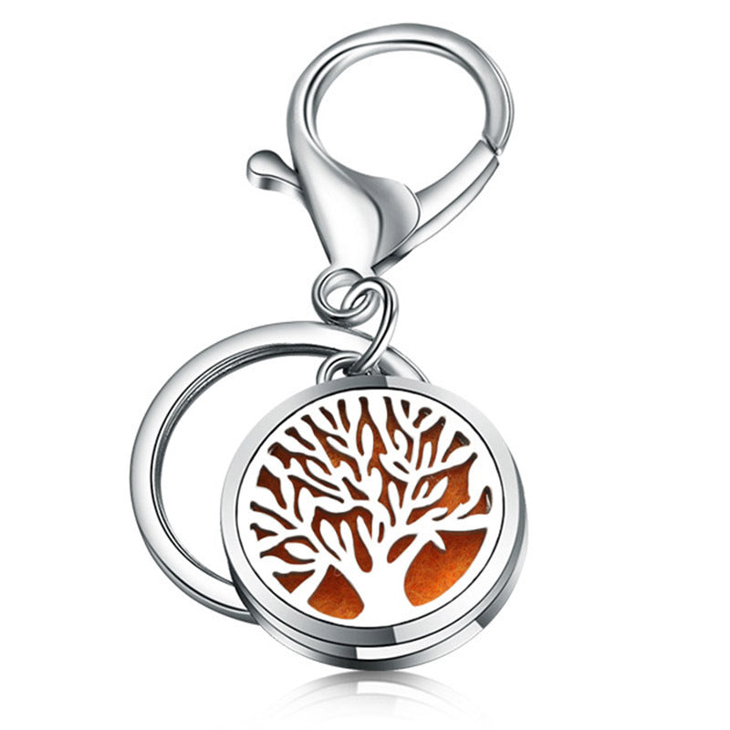 Perfume Key Chain Stainless Steel Essential Oil Diffuser 10 Style