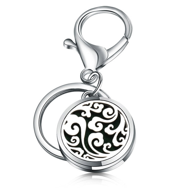 Perfume Key Chain Stainless Steel Essential Oil Diffuser 26 Style