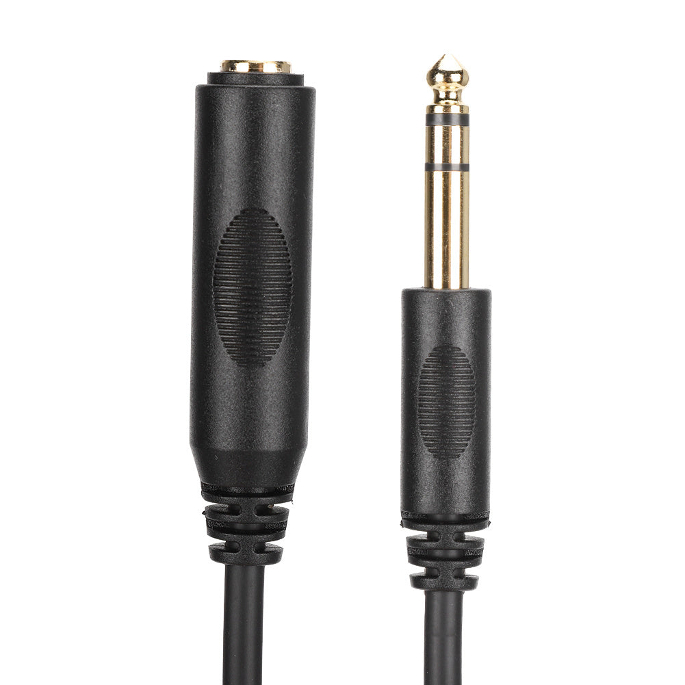 Pure Copper Conductor with Shielding 6.35mm Stereo Male to Female Audio Extension Cable for Sound Card/Electric Guitar3M