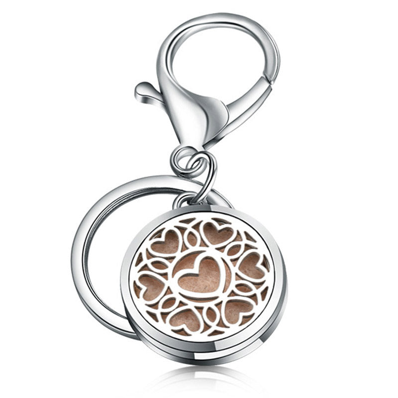 Perfume Key Chain Stainless Steel Essential Oil Diffuser 3 Style