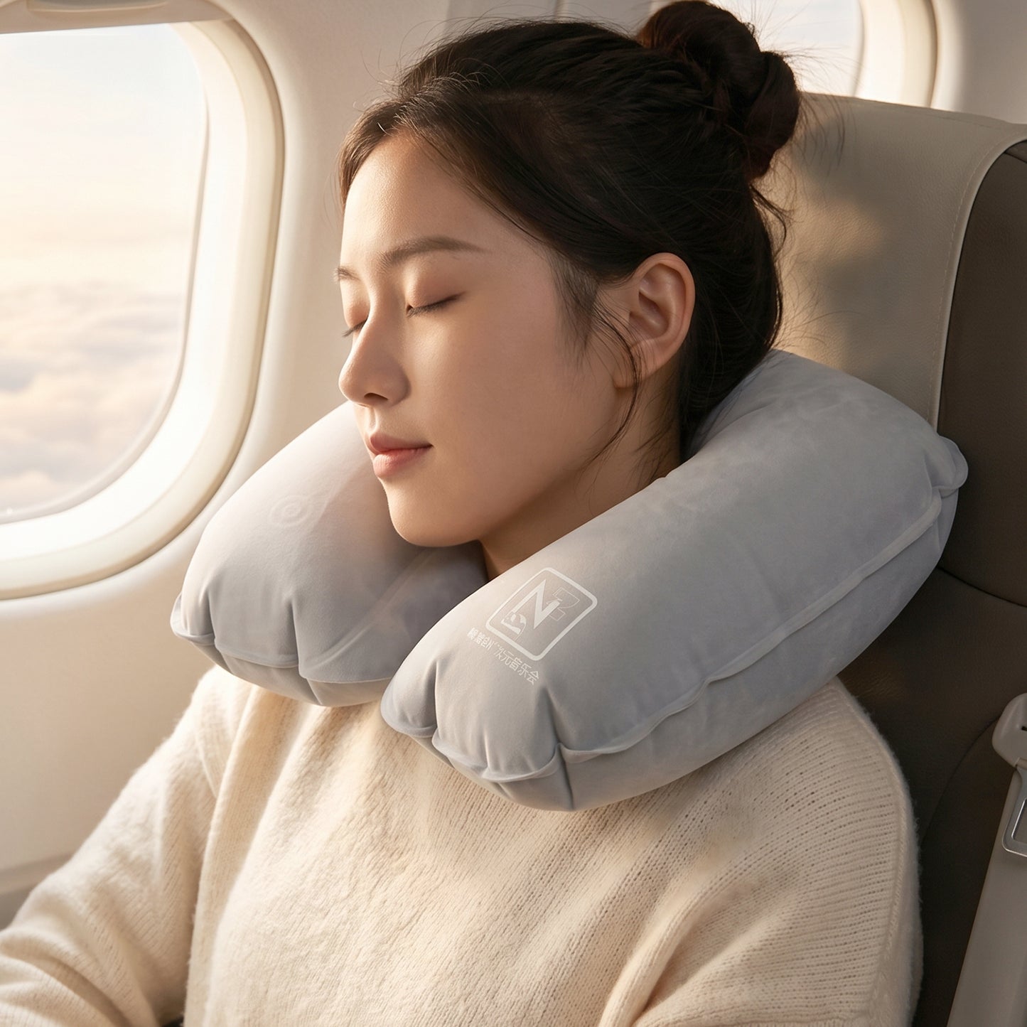 3 In 1 Travel Comfort Kit With Neck Pillow Eye Mask And Earplugs (2 Set)