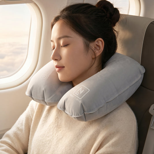 3 In 1 Travel Comfort Kit With Neck Pillow Eye Mask And Earplugs (2 Set)