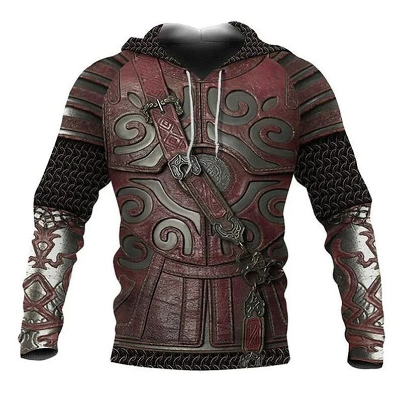 Men's Pullover Hoodie Bohemian Style 3v 5YNUY