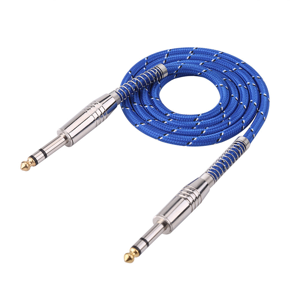 6.35mm Stereo Male To Male Audio Cable For Electric Guitar Mixer Stereo 1meter as picture