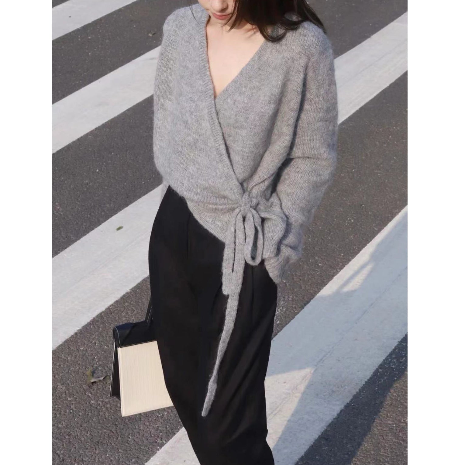 Lazy Wool Asymmetric Sweater