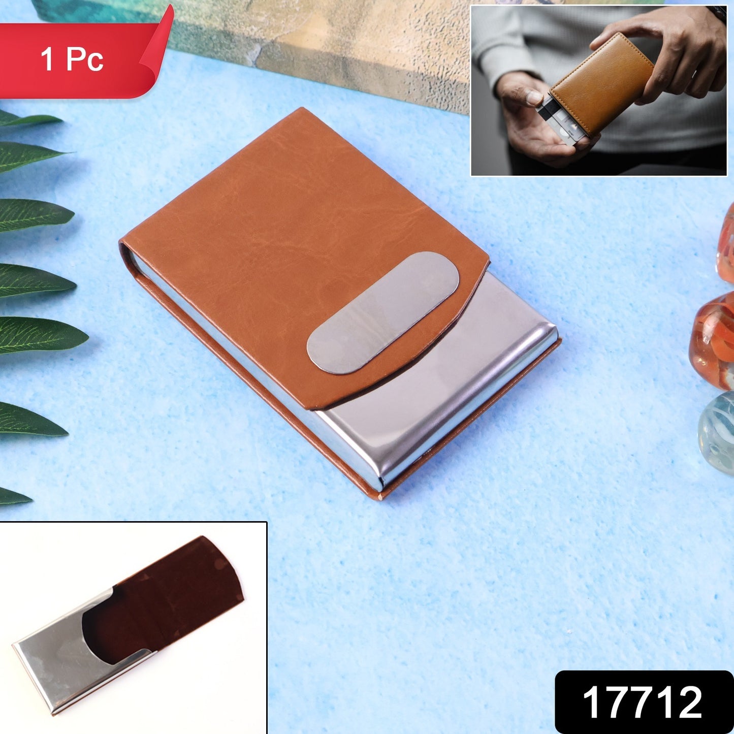 Pu Leather Multipurpose Card Holder Slim Travel Wallet (1 Pc)