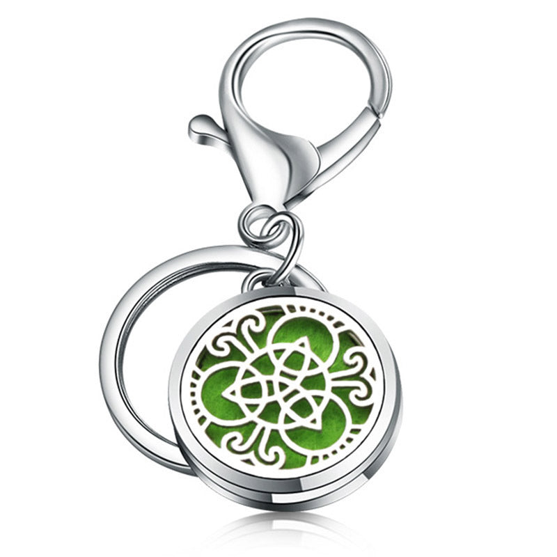 Perfume Key Chain Stainless Steel Essential Oil Diffuser 30 Style