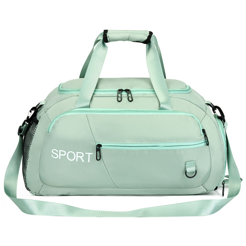 Luggage Bags For Women Handbag Oxford Men's Fitness Gym Shoulder Bag Waterproof Sports Travel Backpack With Shoes Compartment Light Green