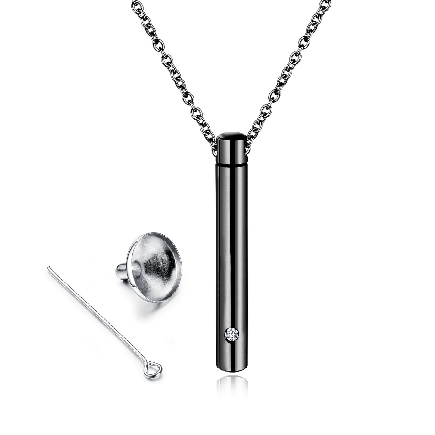 Creative Openable Stainless Steel Perfume Bottle Pendant E