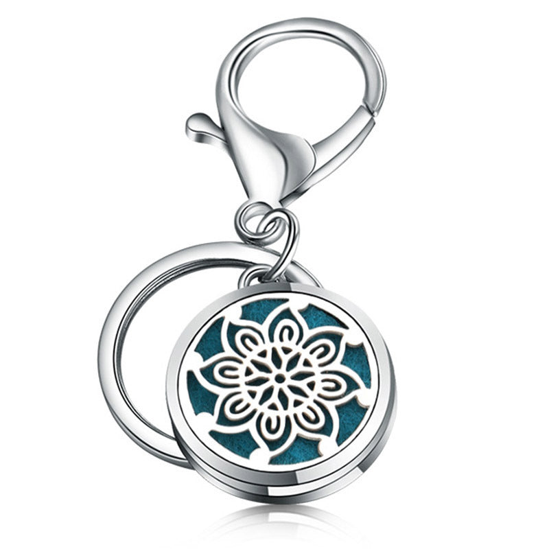 Perfume Key Chain Stainless Steel Essential Oil Diffuser 17 Style