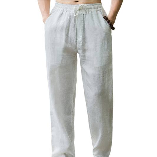 Fashion Men's Linen Straight Casual Pants