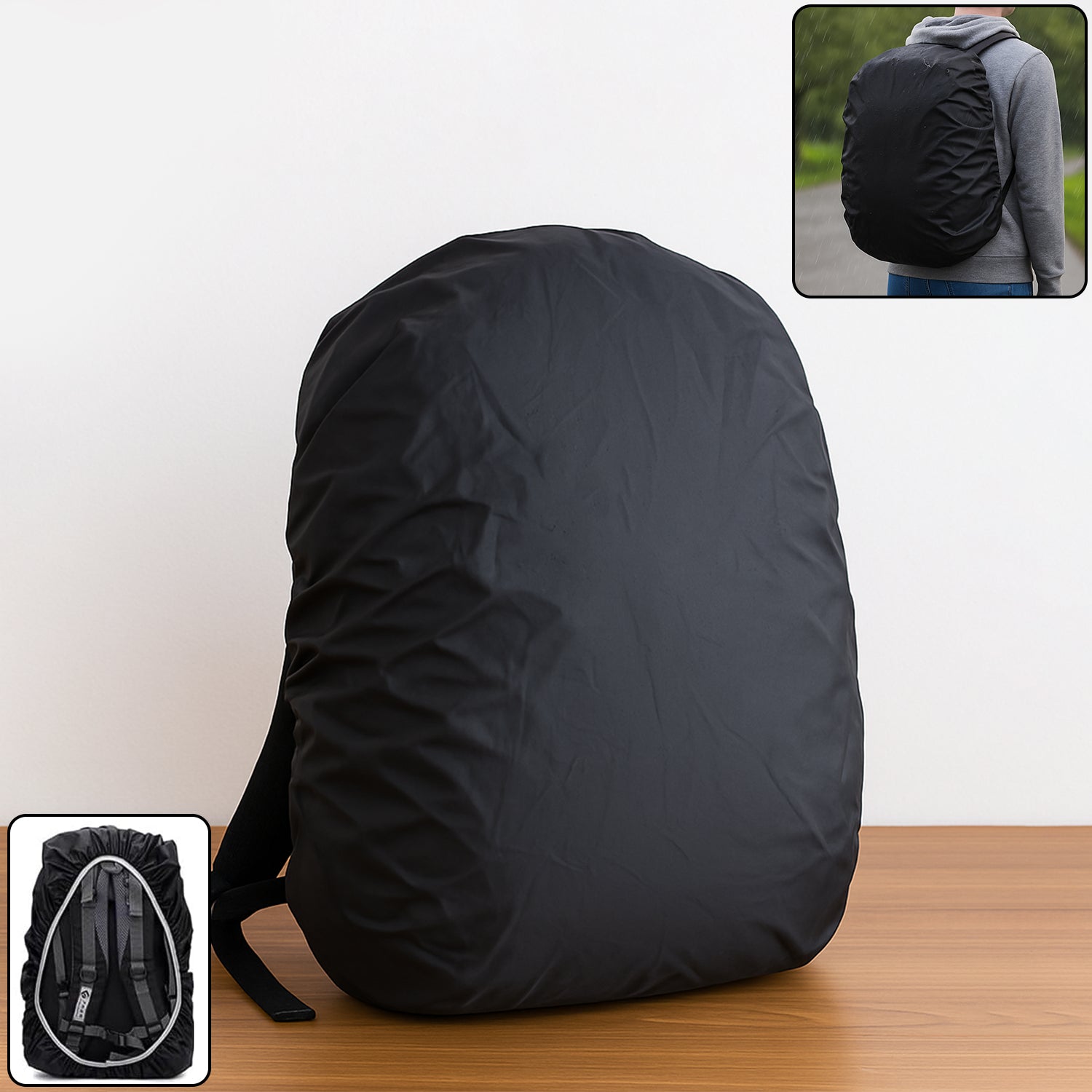 Heavy Waterproof Nylon Rain Coverdust Cover - Elastic Adjustable For Laptop Bags And Backpacks School Bag Waterproof Cover Dust Proof Backpack Laptop Bag Cover (1pc)