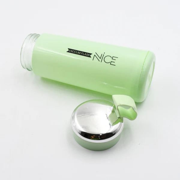 Water Bottle 400ml Leak Proof Glass Water Bottle With Daily Water Intake For Gym And Children Nice Bottle (1 Pc Light Green Color)