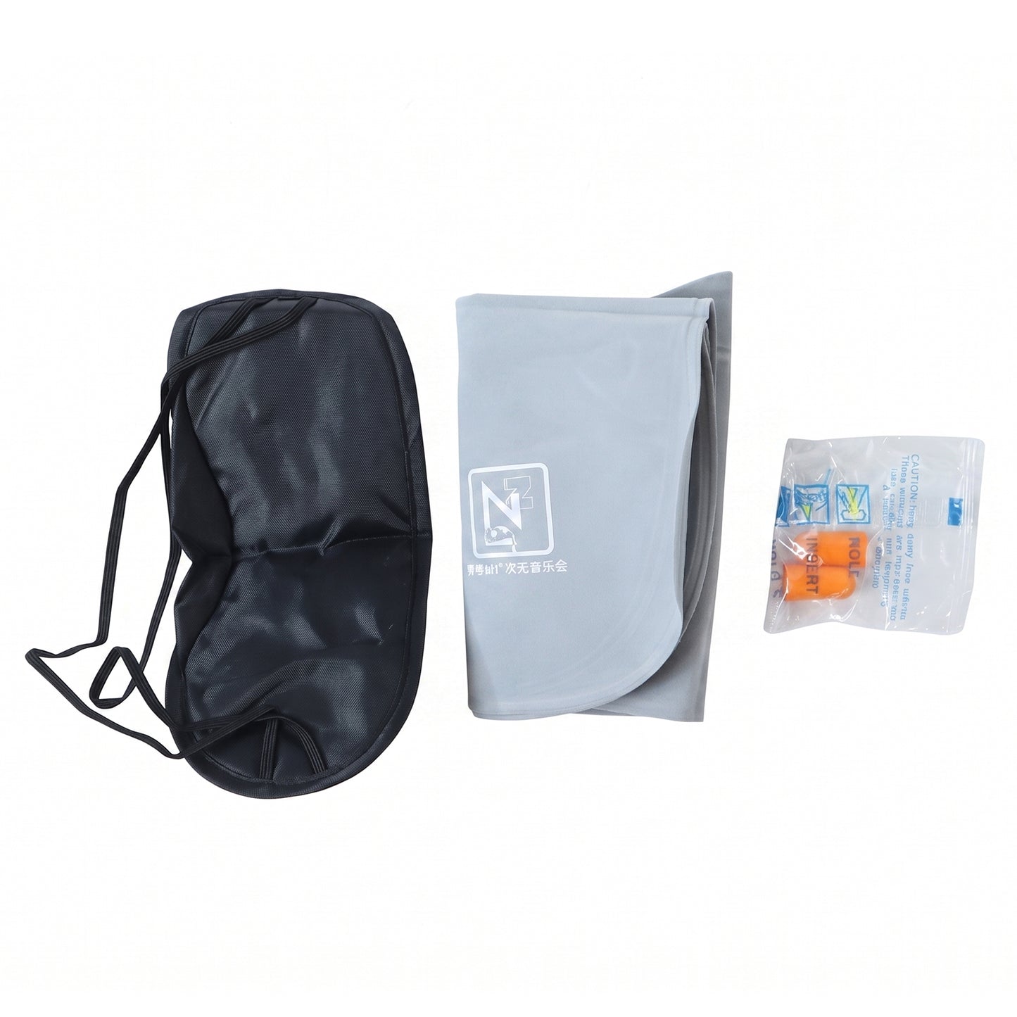3 In 1 Travel Comfort Kit With Neck Pillow Eye Mask And Earplugs (2 Set)
