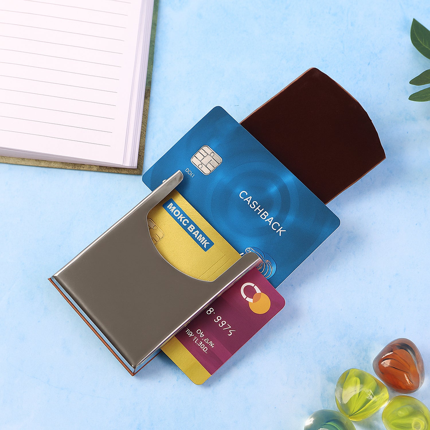Pu Leather Multipurpose Card Holder Slim Travel Wallet (1 Pc)