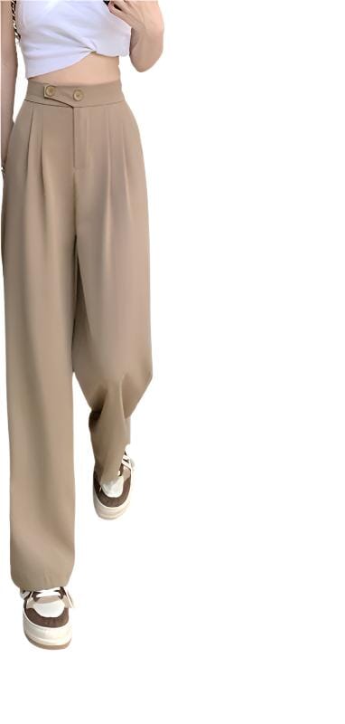 Women's Comfortable High Waist Loose Straight Wide Leg Pant